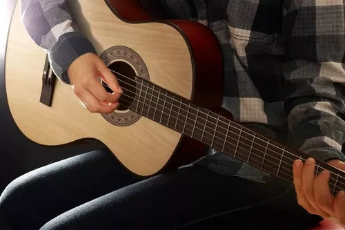 Violão Musical Para Iniciantes Acústico Queens Bege Violão Musical Para Iniciantes Acústico Queens Bege
